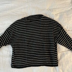 Black white stripe all saints sweater